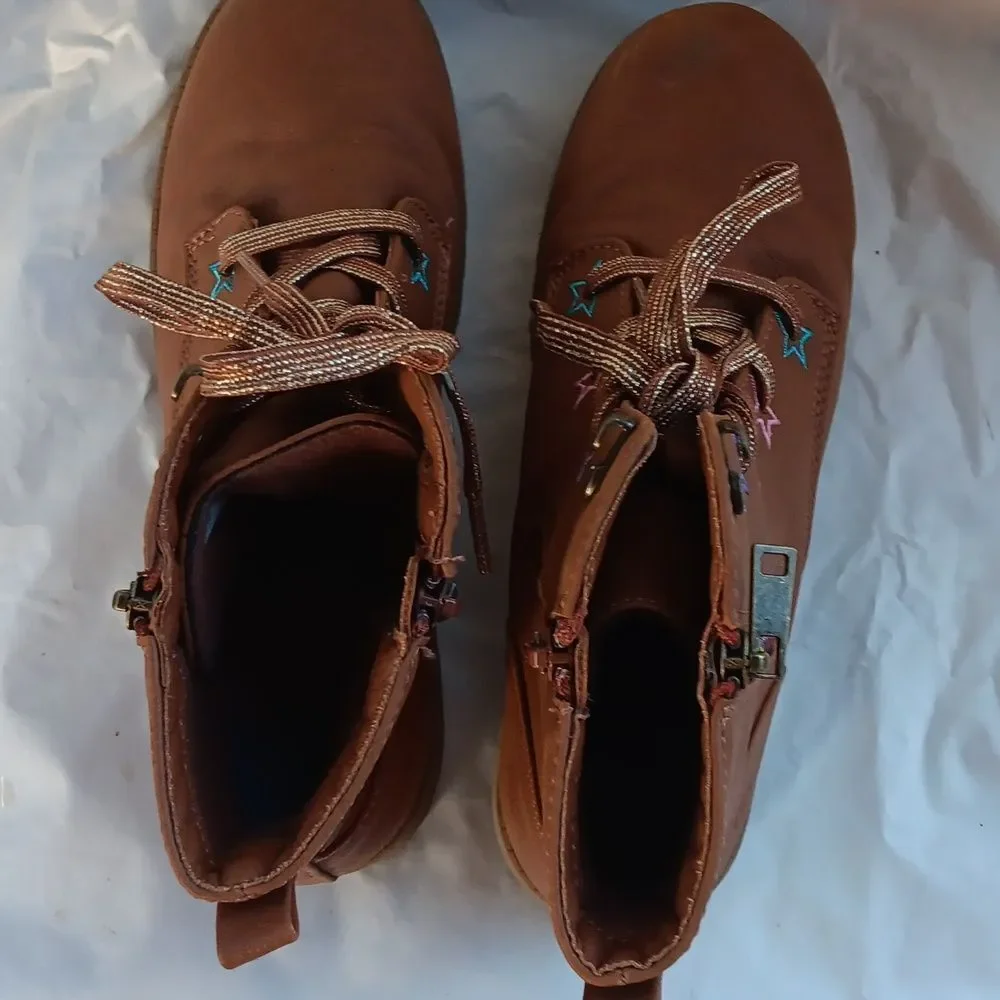 Land's End Brown Star-Embellished Women's Boots Youth 6-Womens 8